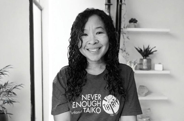 Portland Taiko board member Aya Johns